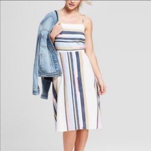 Universal thread linen blend midi dress